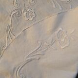 Hand-embroidered oval placemat