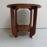 Art bDeco round oak coffee table