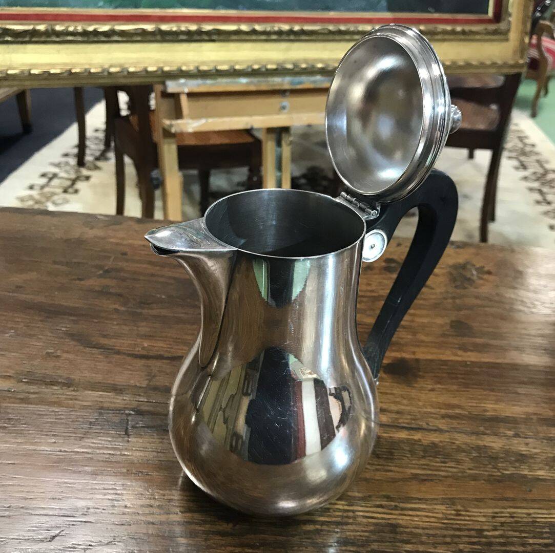 Silver-plated metal jug, Ercuis.