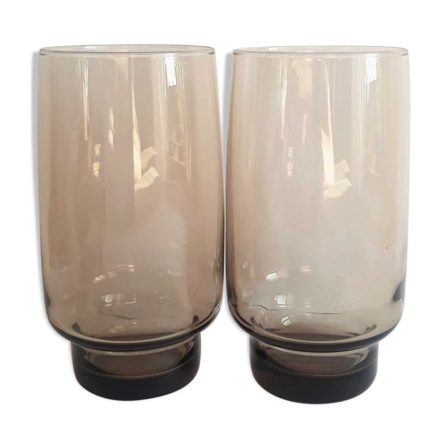 Duo of vintage 70s smoked glasses
