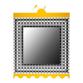 Wall mirror "Ollo" by Alessandro Mendini for Museo Alchimia, 1988