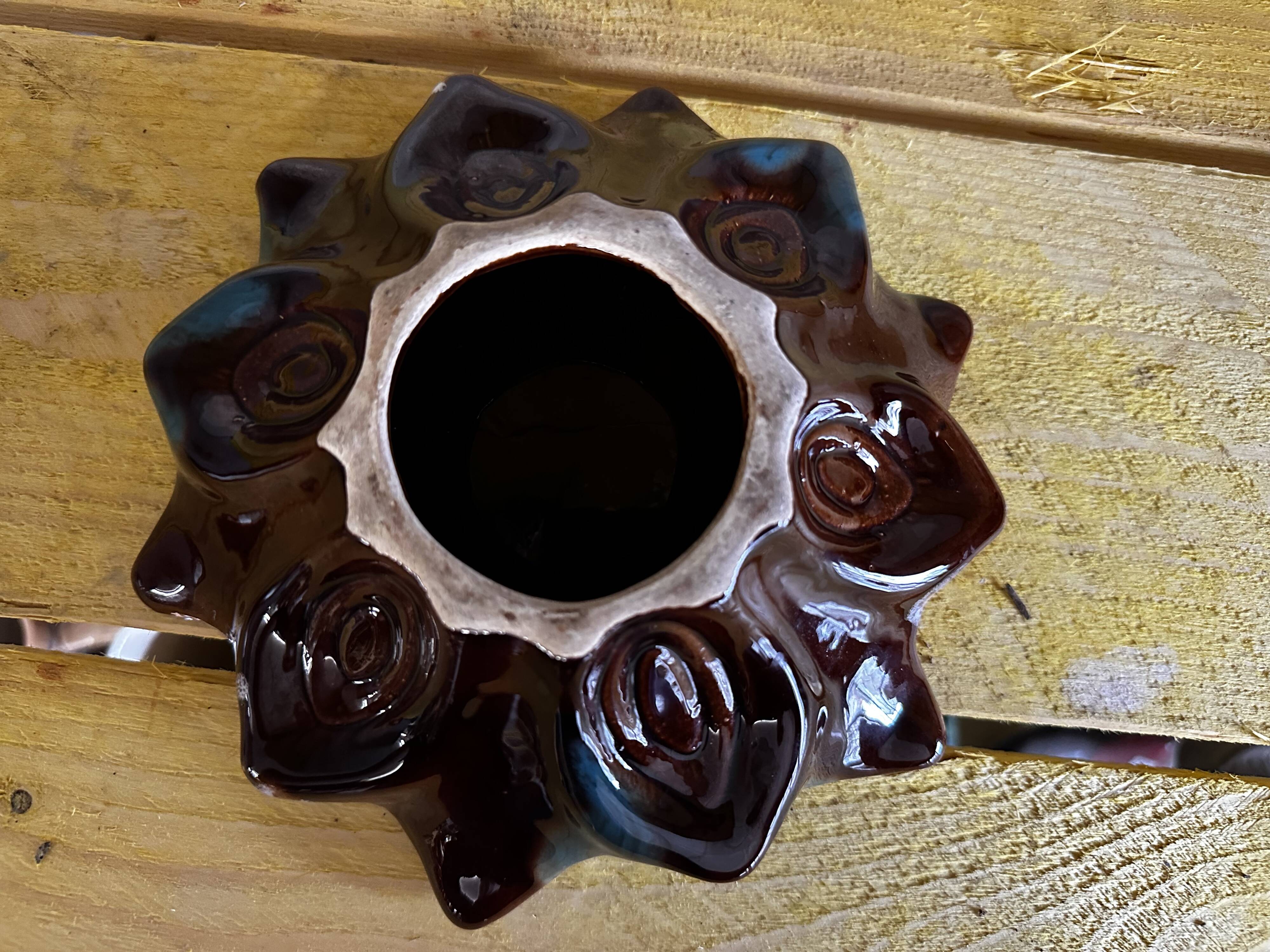Vintage Vallauris Ceramic Ashtray Pocket Empty D 19 cm