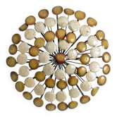 Mid-Century Enameled Metal Wall Sculpture, France, Circa 1965-1975