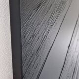 Monochrome black minimalist abstract painting