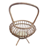 Rattan basket on foot