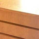 Vintage Scandinavian desk in honey blond teak