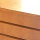 Bureau scandinave vintage en teck blond miel