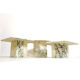 Suite of three marble trundle tables, 1970s