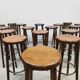 Tabourets de bar vintage en bois français 17x 1970