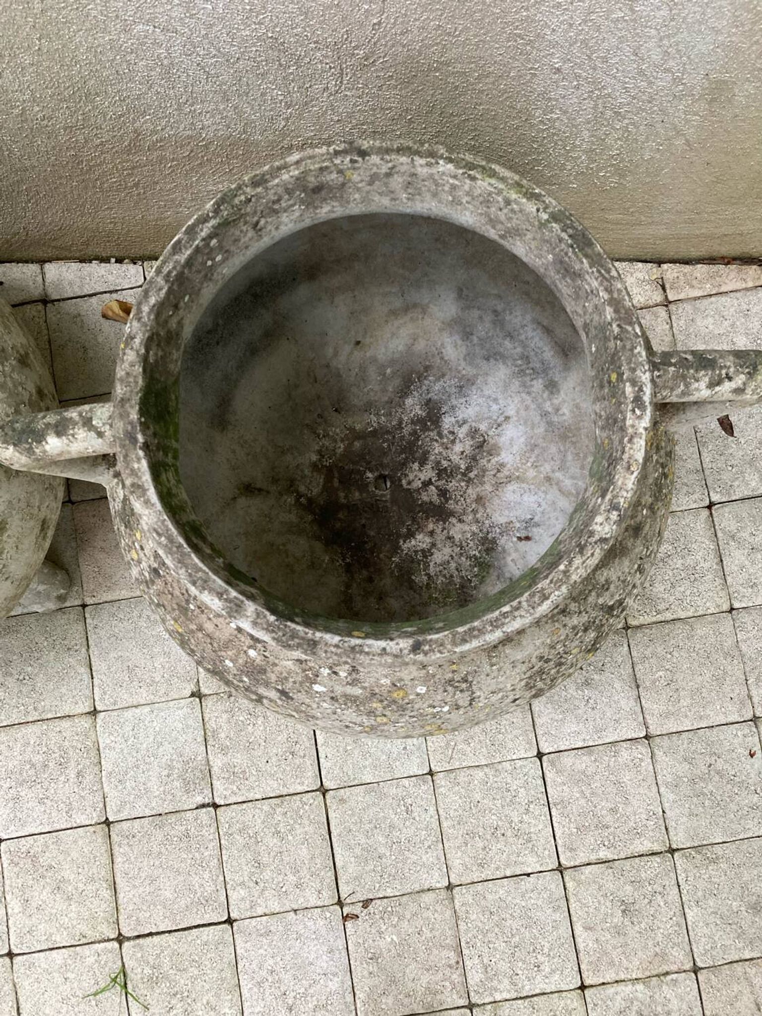 Jardinière marmite,  fibrociment 60’S