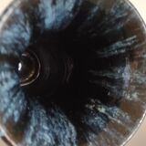 Accolay pottery Yonne - Double handle woven vase - Blue-grey glazed stoneware