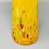 1970s Luxury Yellow Handrafted Vase in Murano Glass by Maestro del Vetro. M