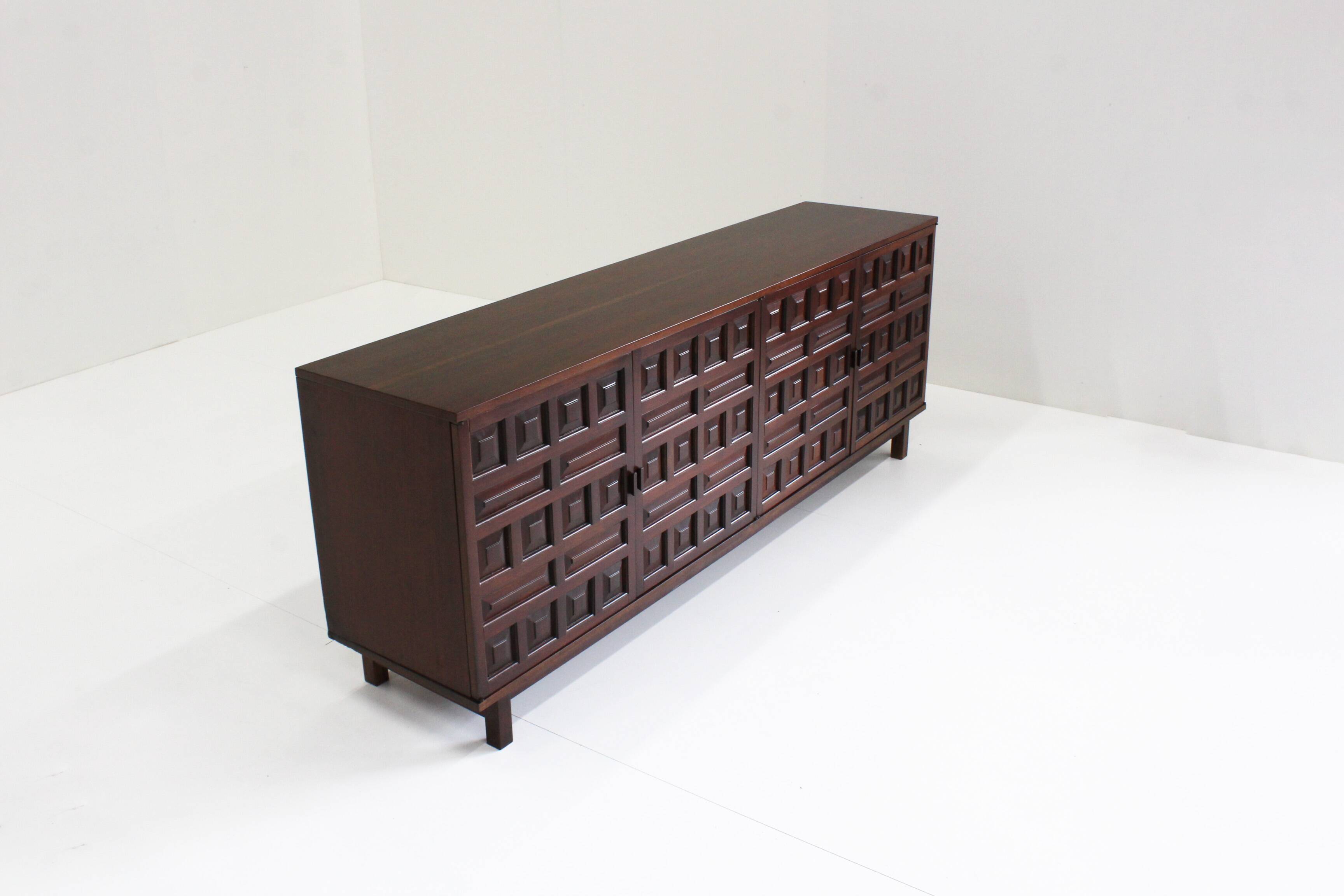 Spanish Brutalist Sideboard Credenza