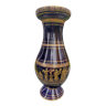 Vase Grec en céramique émaillée. Scènes de vie de la mythologie Grec incrustations or 24 c