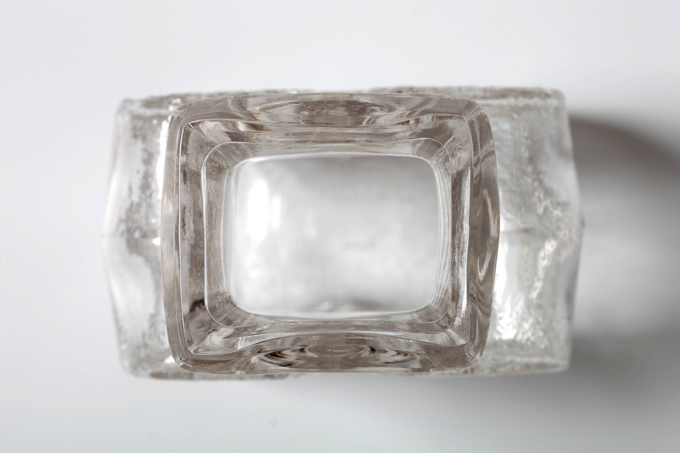 Pressed Glass Vase On The Rocks by Heiner Düsterhaus / Walther Glas / 1972