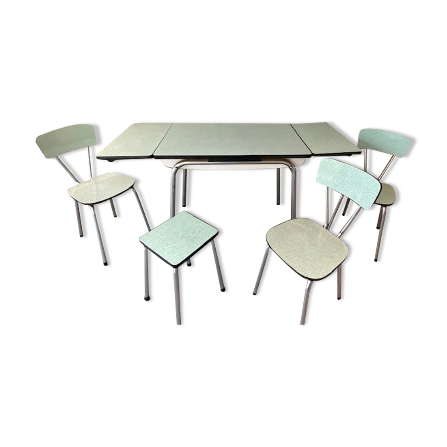 Table formica extensions 150 cm with 4 seats