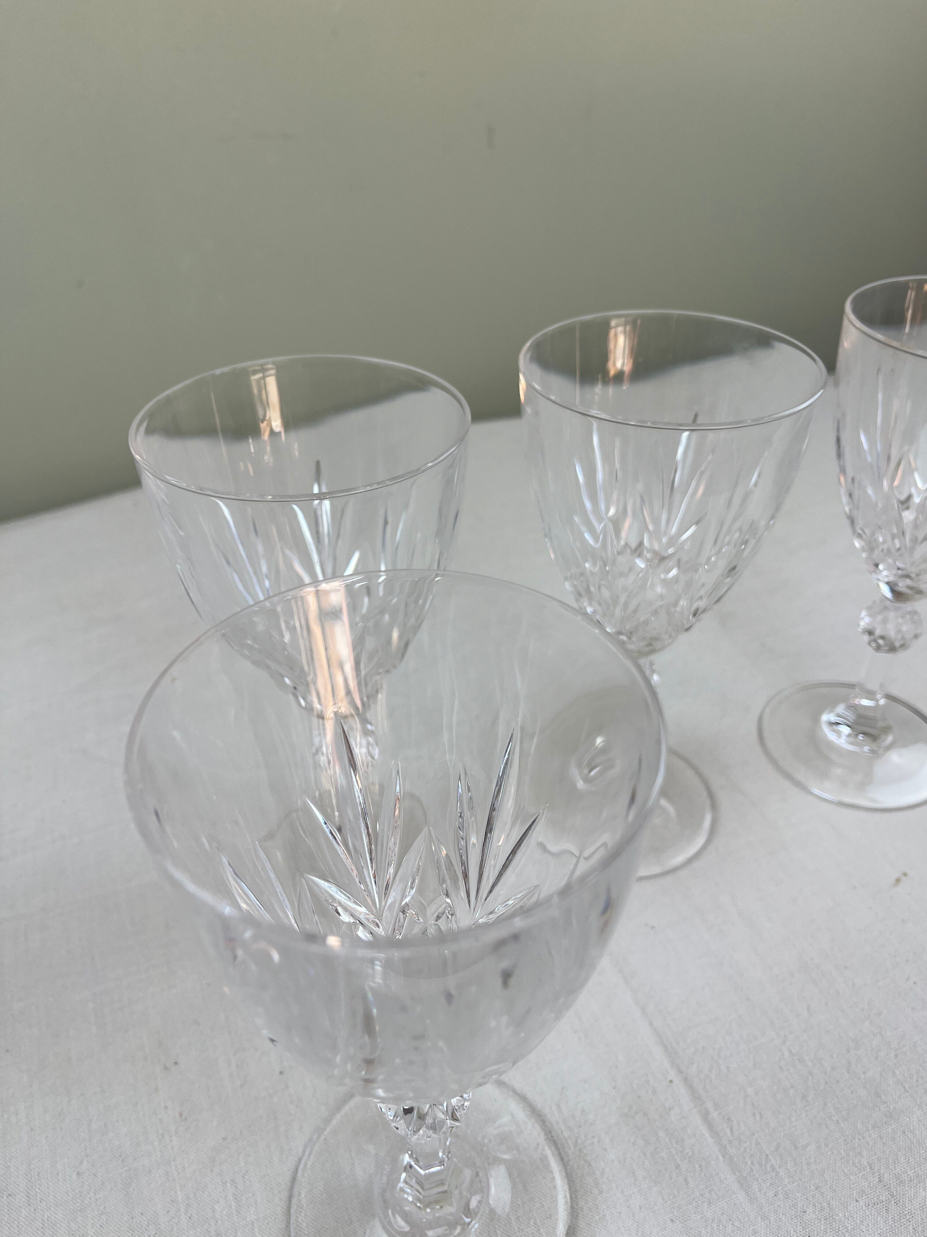 Cut crystal glasses