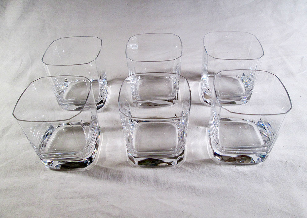 6 vintage whisky glasses in Arques crystal