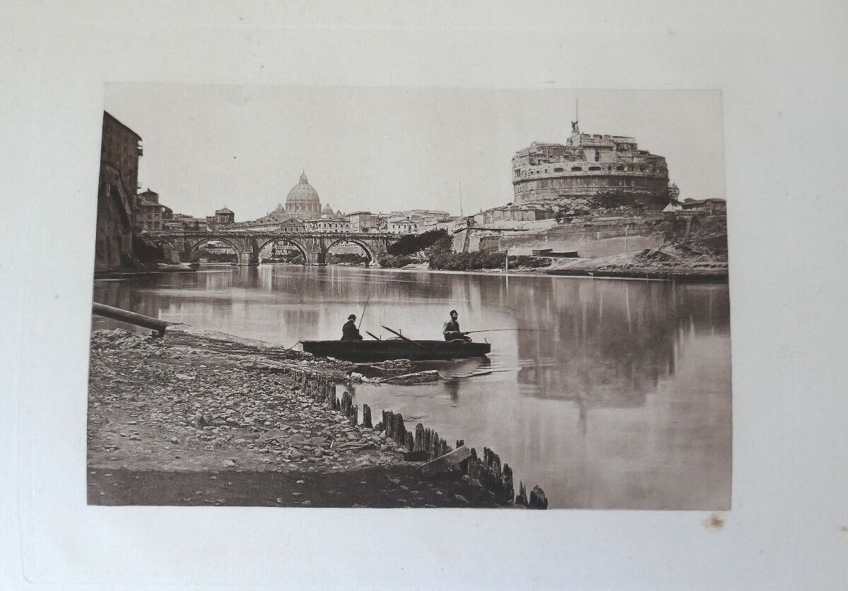 Photo Reproduction of "View of the Castel Sant'Angelo and St. Peter" by Alinari