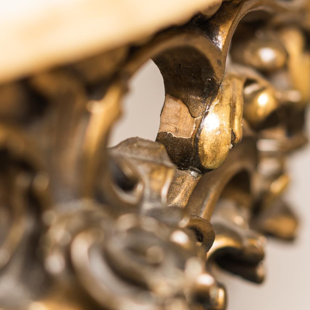 Console marble leaf gold 50