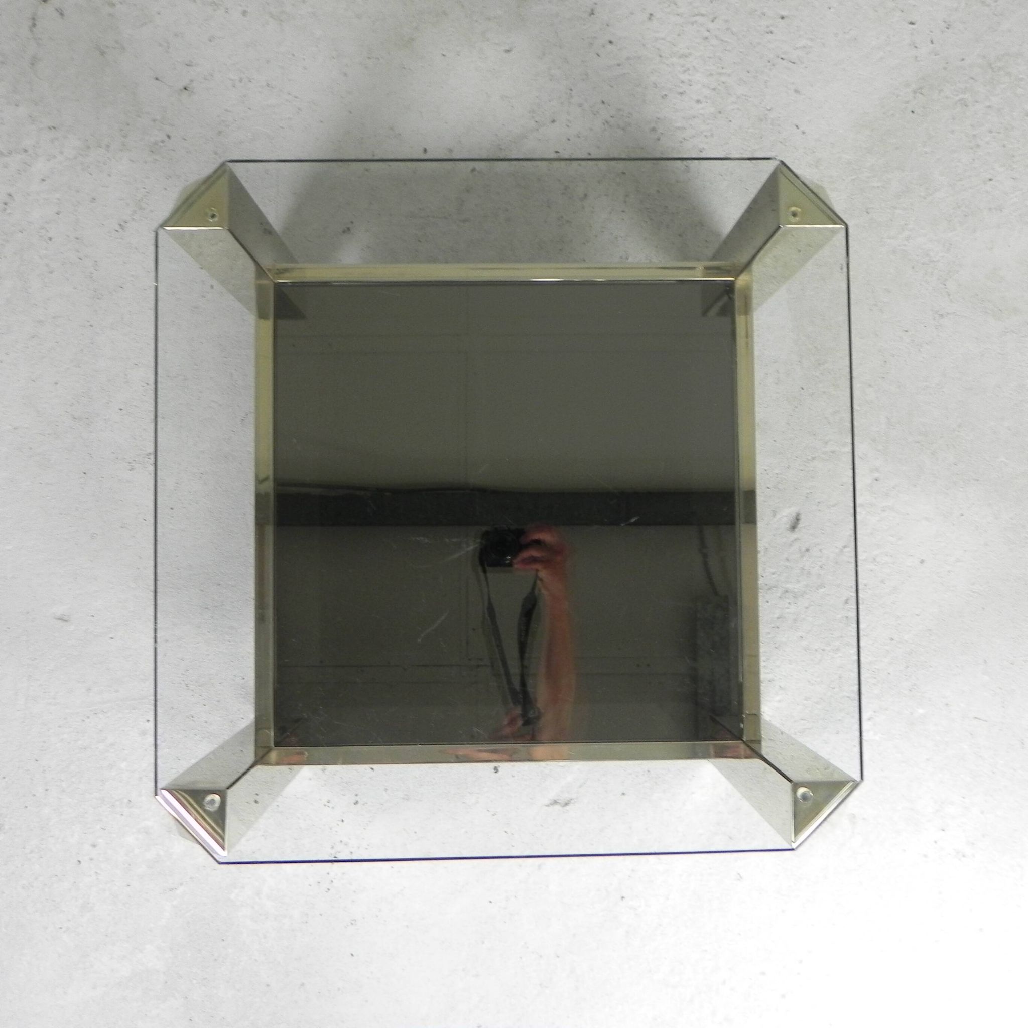 Belgo Chrom coffee table with 2 glass plates, 1970s