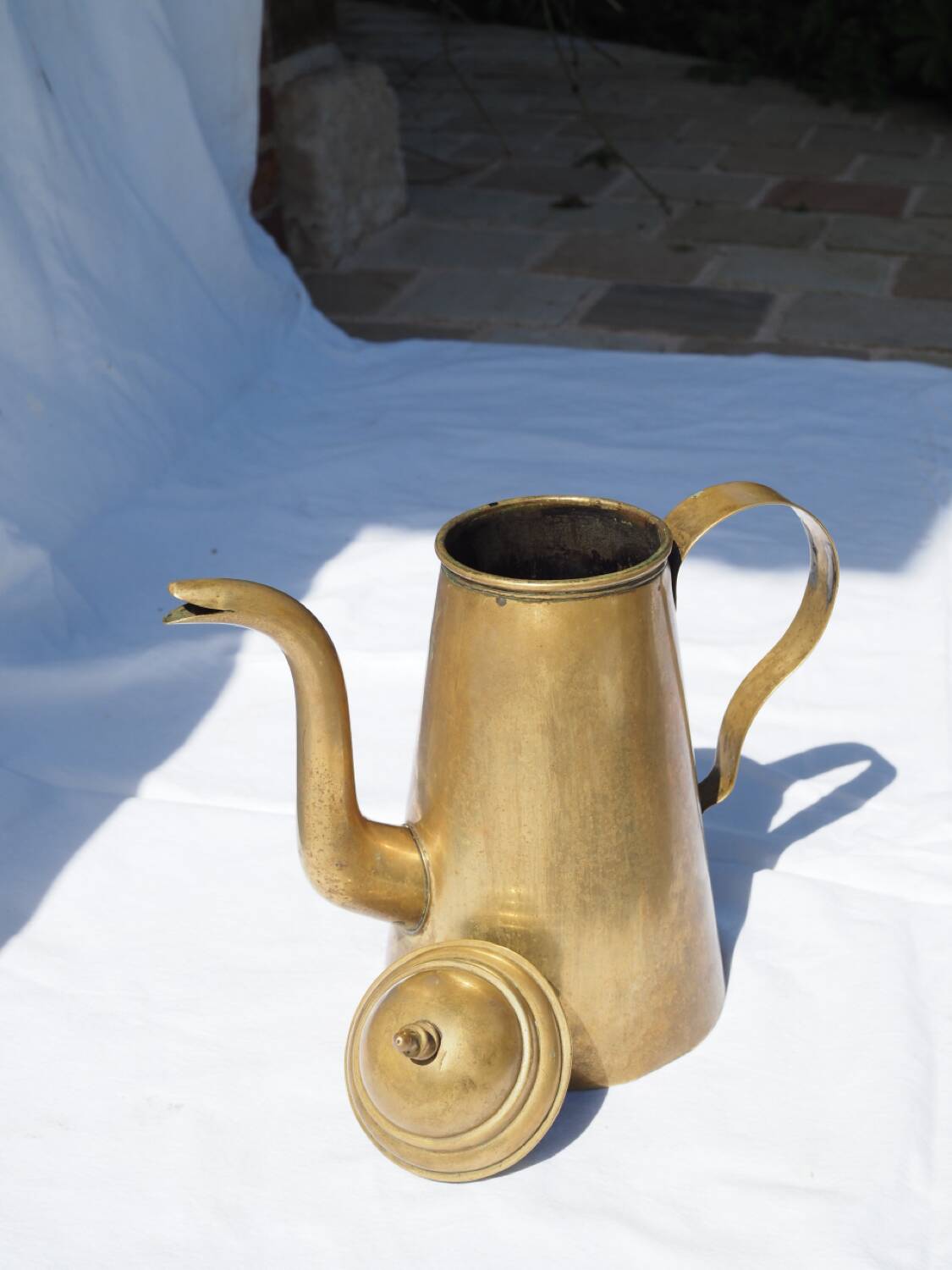 Vintage brass teapot