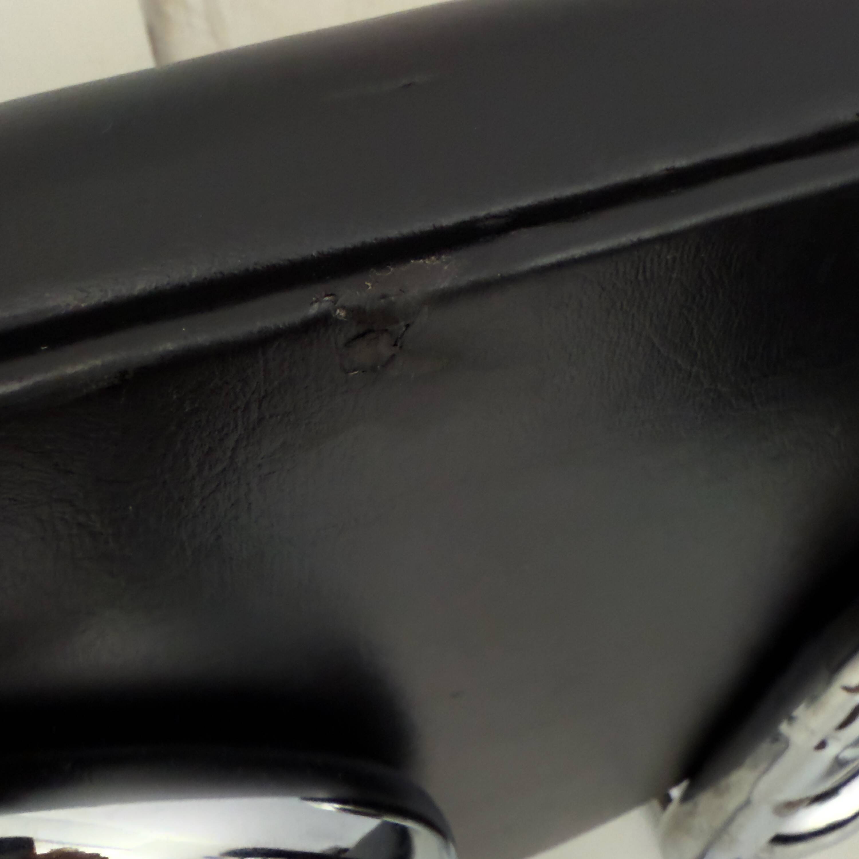 Six of Leatherette and Metal Chromed Cantilever Dining Chairs