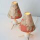 Pair of atomic design table lamps
