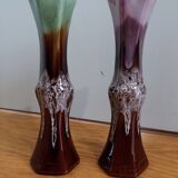 Vallauris flamed soliflore vases