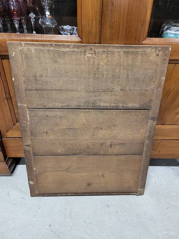 19th century gilt mirror with flowers and foliage decor