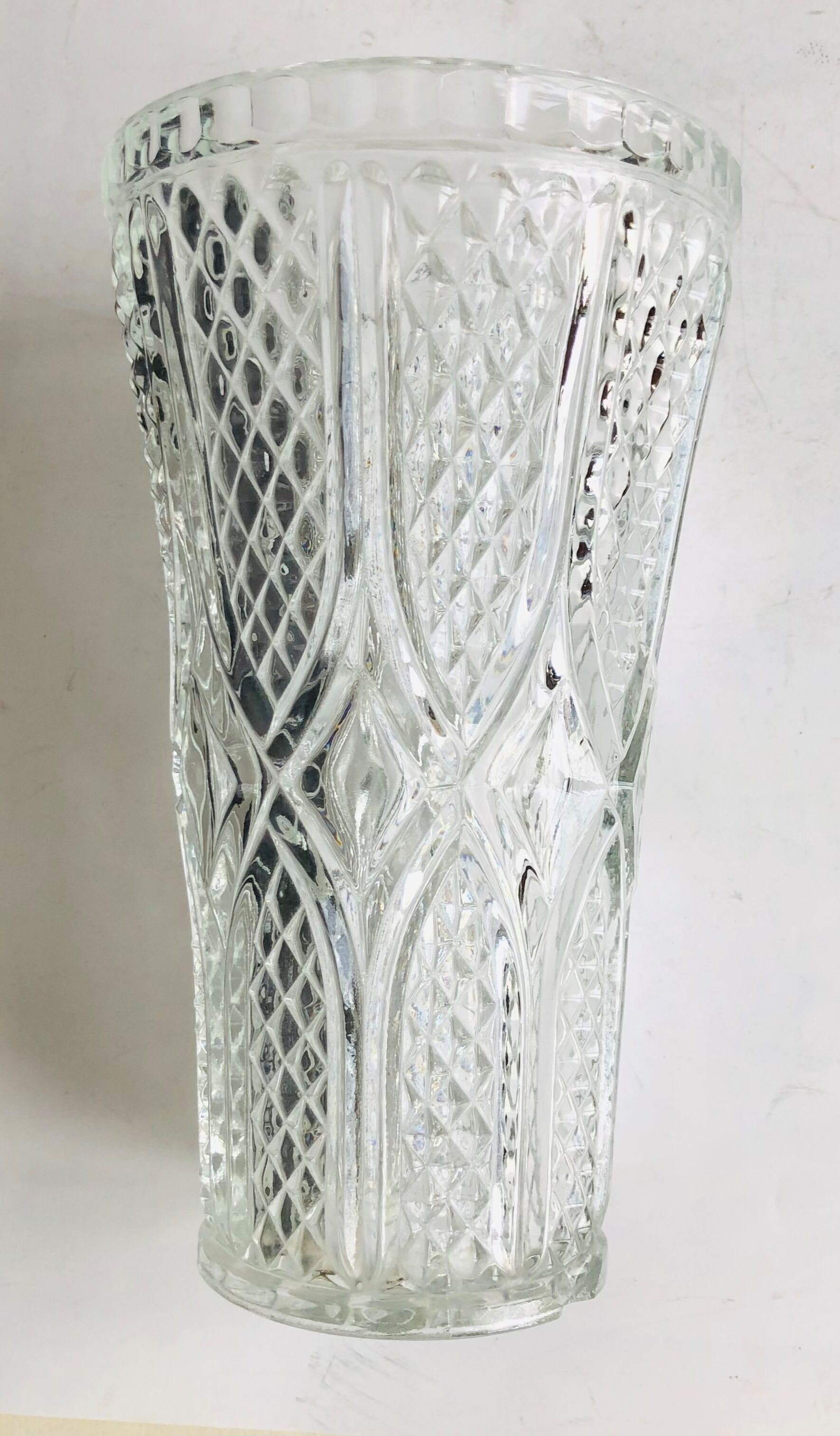 Old molded glass vase