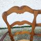 Provencal double armchair with woven rush in walnut