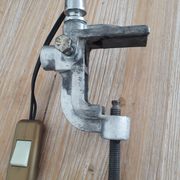 Workshop / industrial lamp - Orientable - Brushed metal - 50s