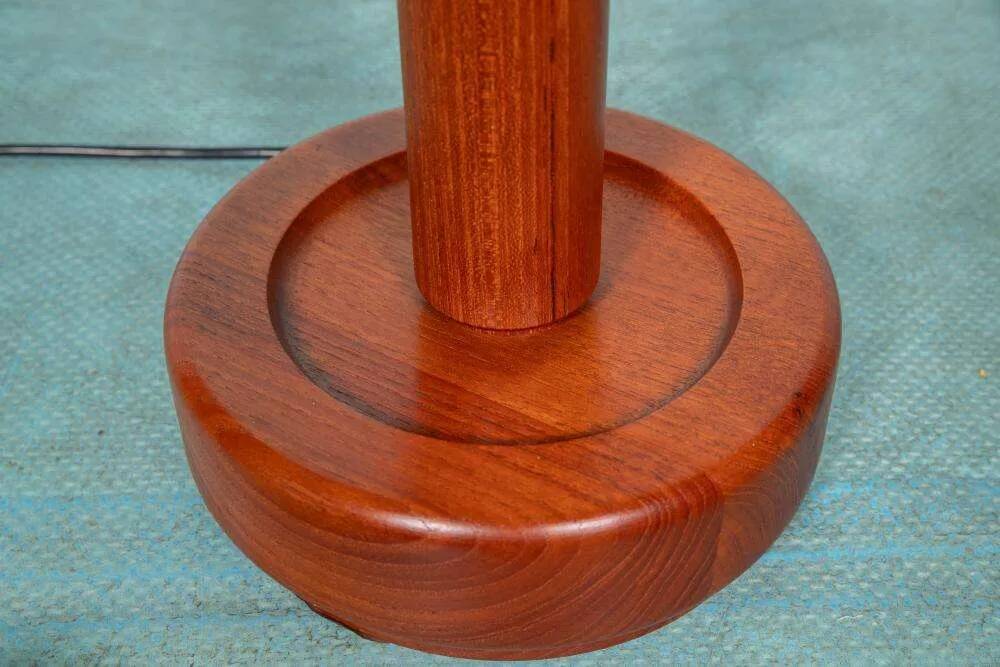 Vintage Danish design table lamp in teak Domus