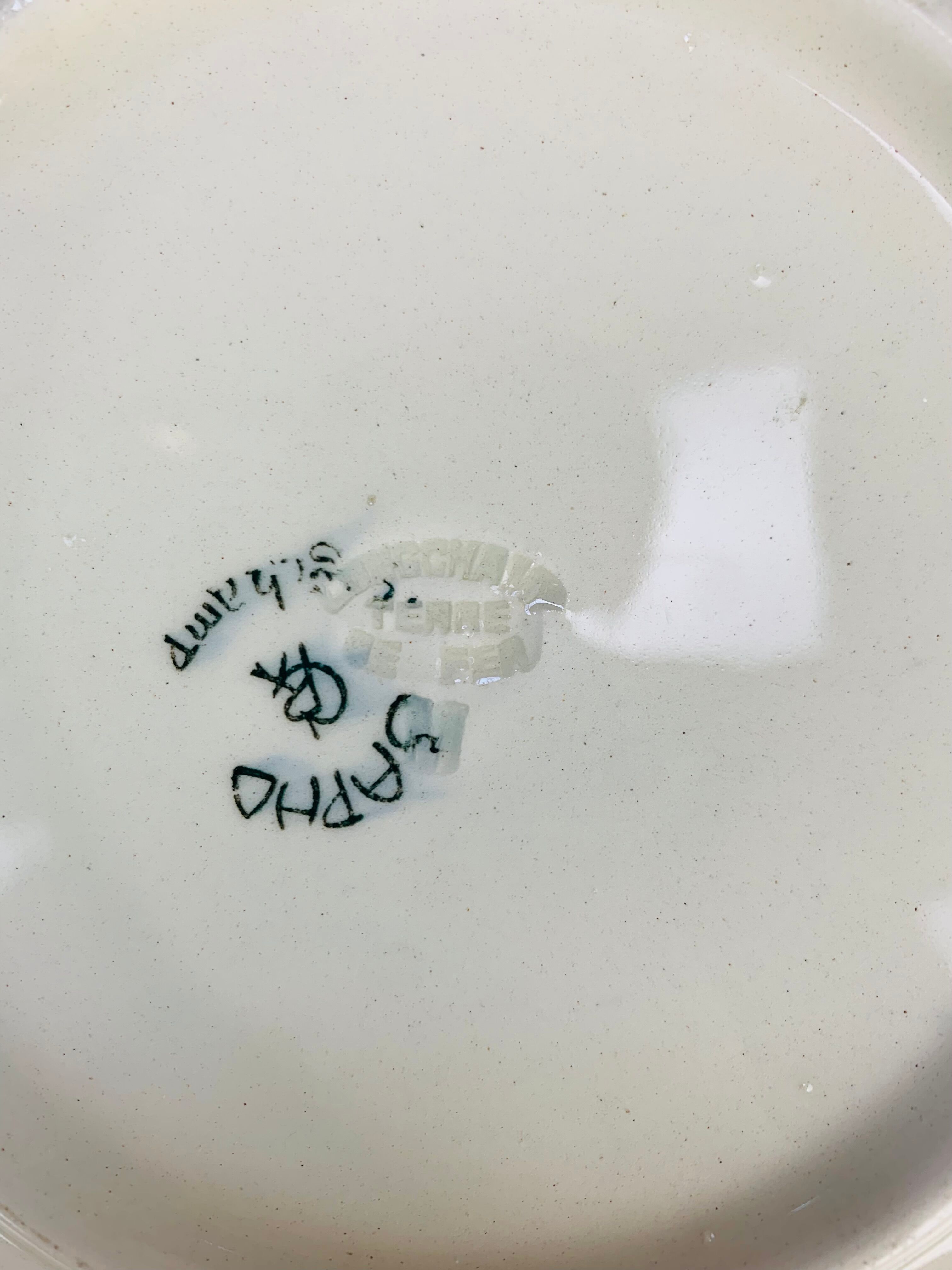 6 Sapho Lonchamp soup plates, iron earth