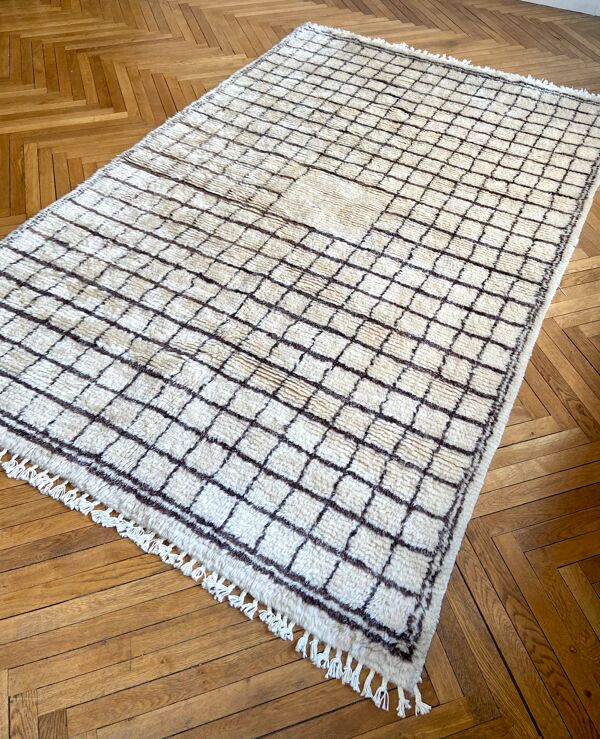 Tapis berbère echiquier 245 X 158 cm