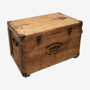 Coffre caisse en bois multi rangements