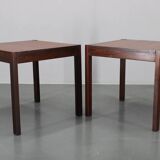 1960s Set of Two Square Side/Coffee Wooden Tables , Denmark