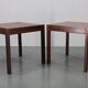 1960s Set of Two Square Side/Coffee Wooden Tables , Denmark
