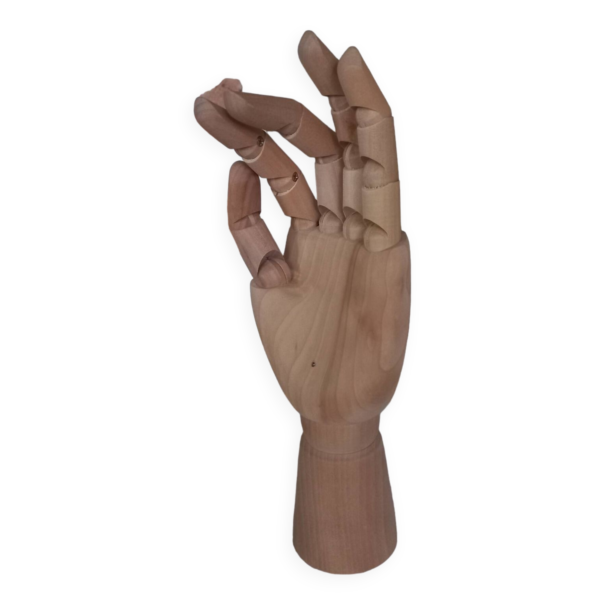 Articulated wooden hand jewelry