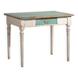 Table d’appoint à patine vert turquoise, c.1920