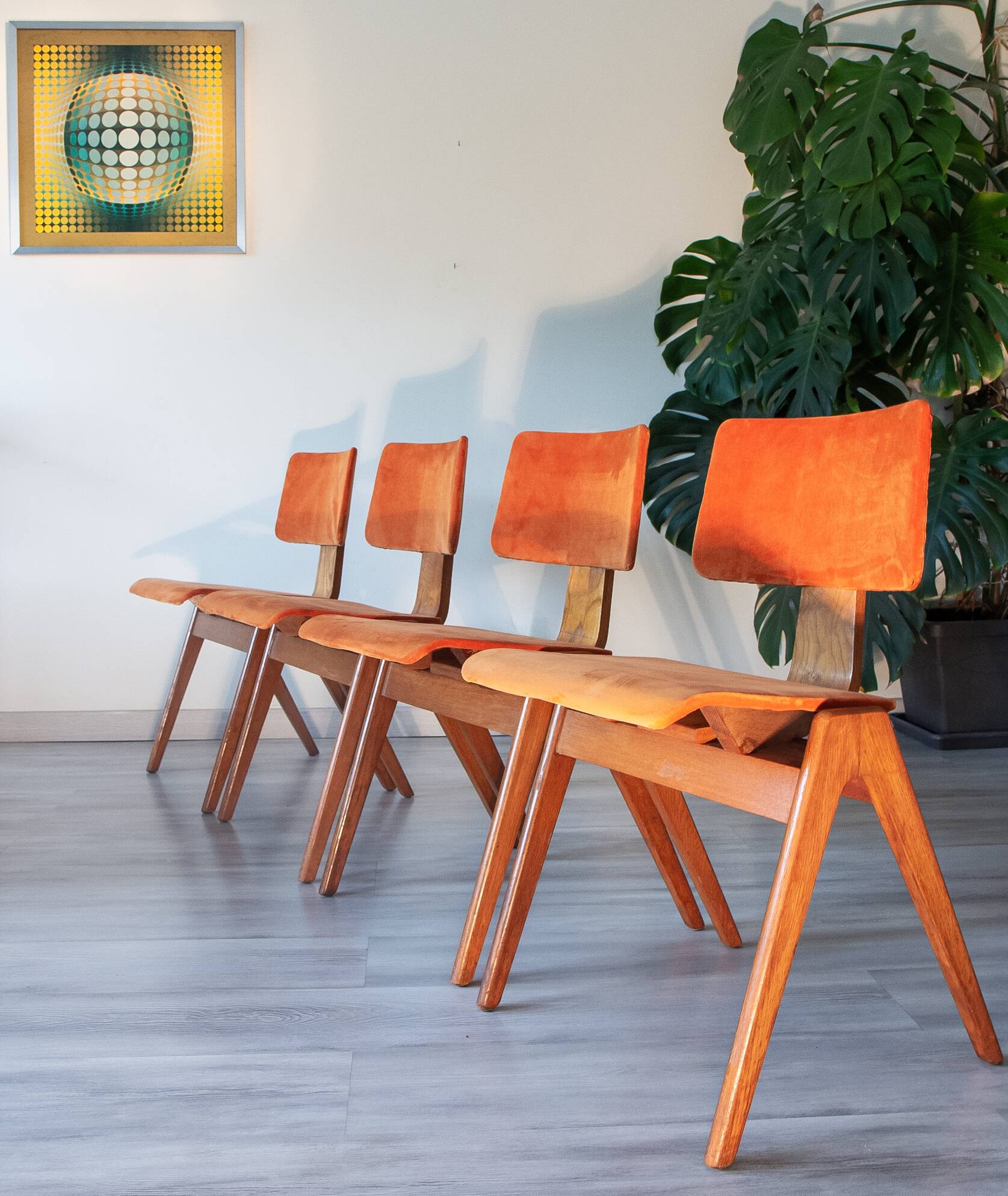 set of 4 Hillestack chairs, Robin Day, 1950