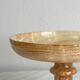 Onyx marbled pedestal bowl