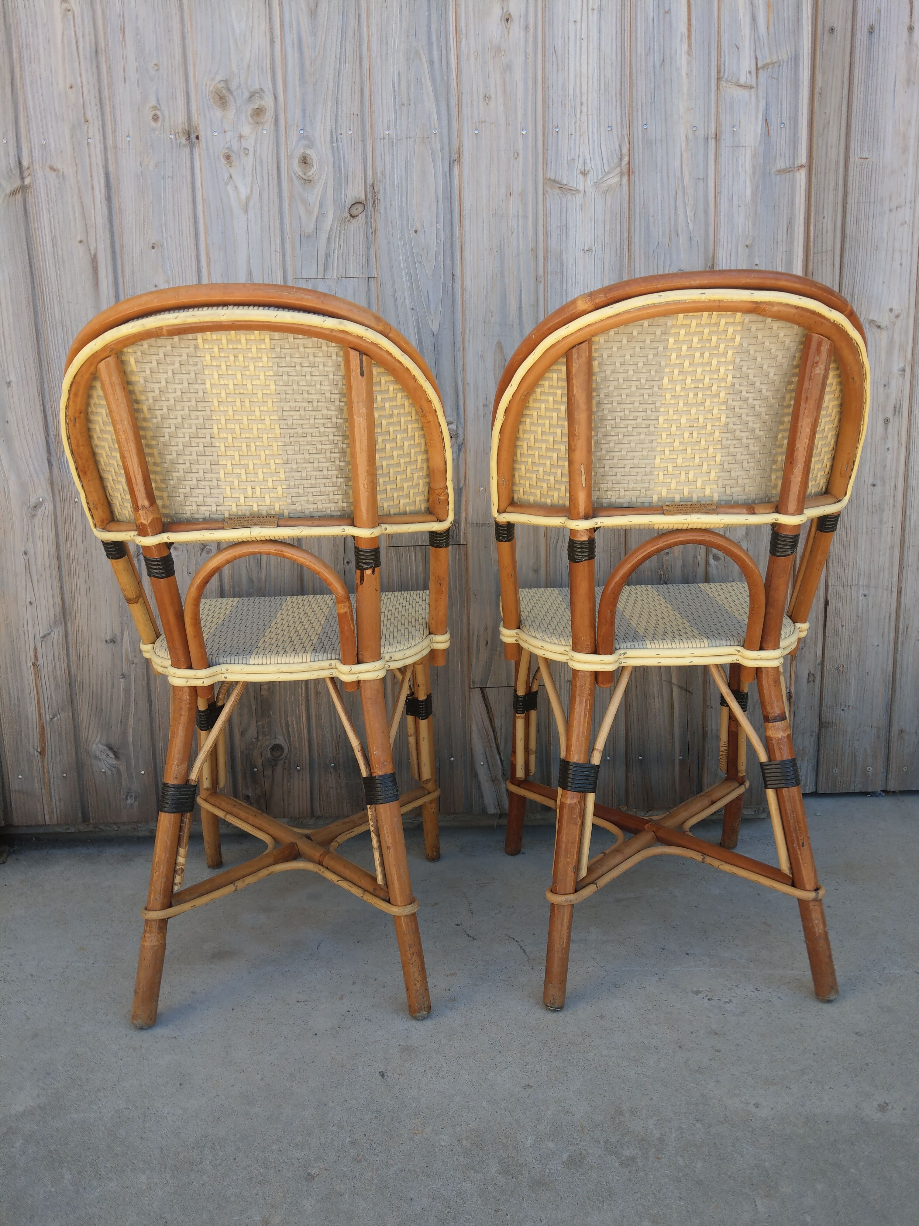Paire de chaises de bistrot Maison Gatti Paris