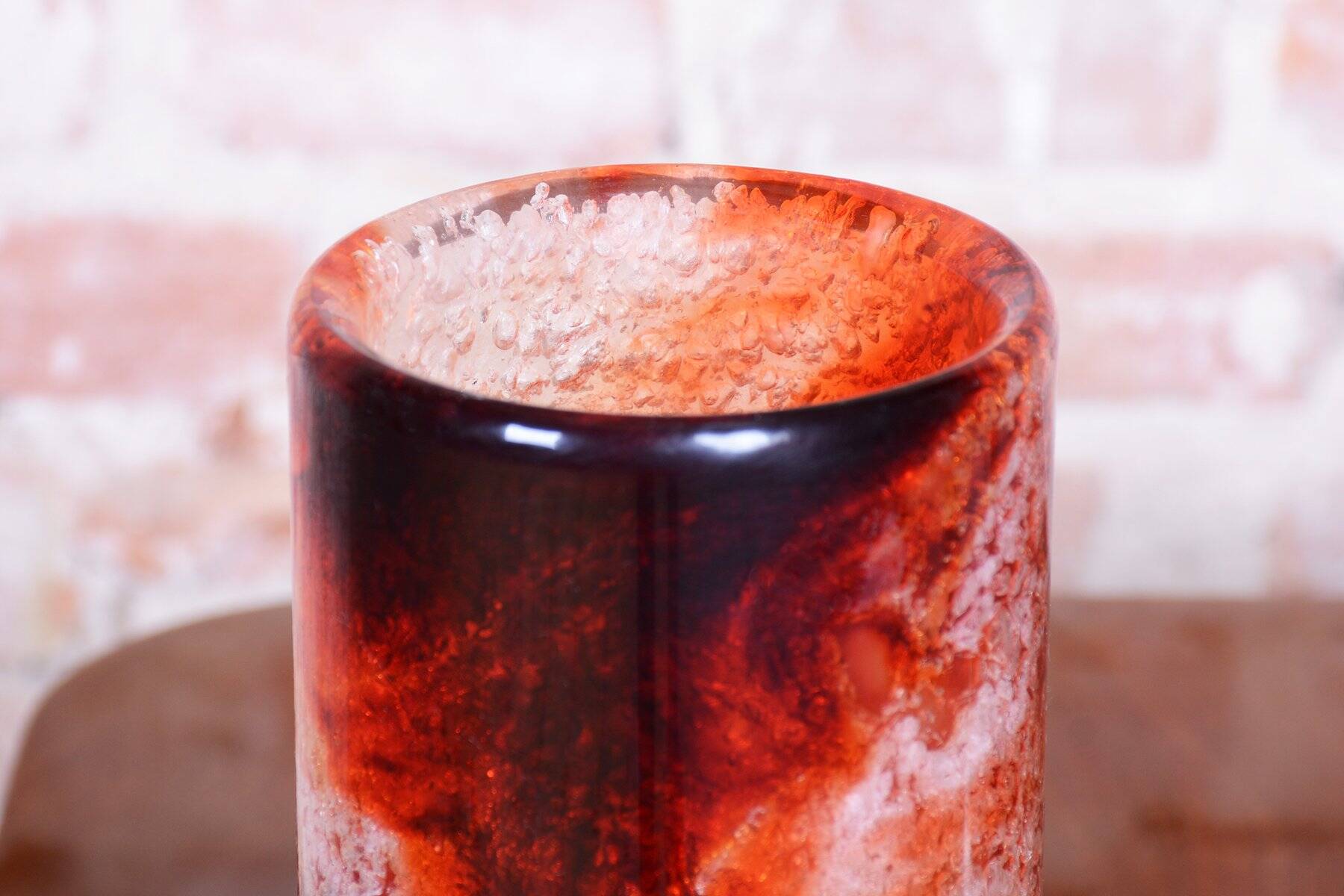 Mid-Century Table Lamp in Marble Glass, Czech, 1960s