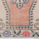 4x7 Pale Orange & Beige Oriental Wool Turkish Vintage Rug, 127x210Cm SK 6787