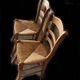Four old straw chairs