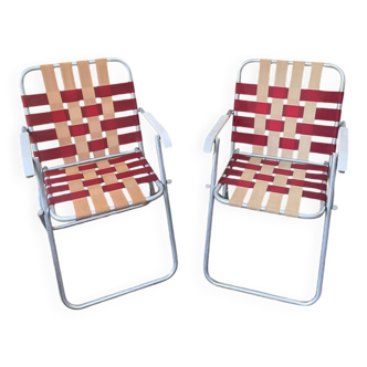 Paire de chaises pliantes