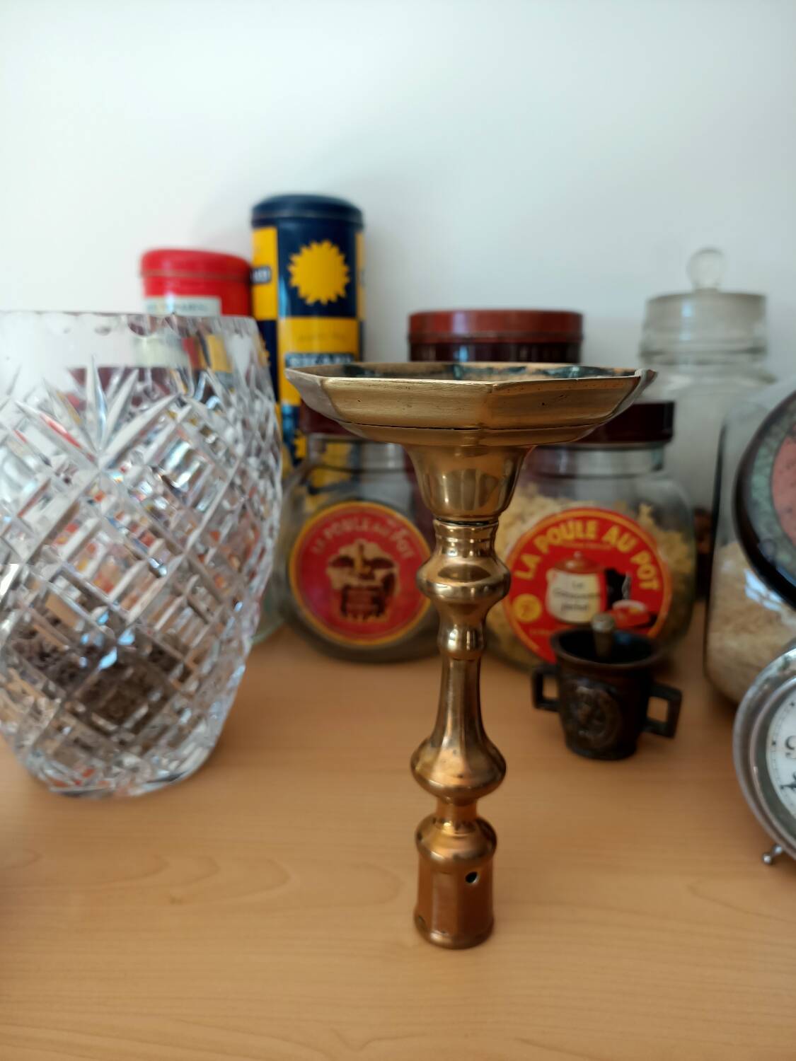 Gilded bronze candle holder