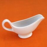 White porcelain gravy boat, fruit basket decor